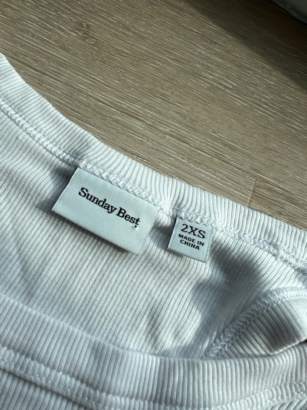 Sunday Best White Ribbed Cropped Tank - Picture 3 of 3